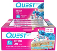 Торт на день рождения с протеиновым батончиком Quest Nutrition, 12 батончиков Quest Nutrition