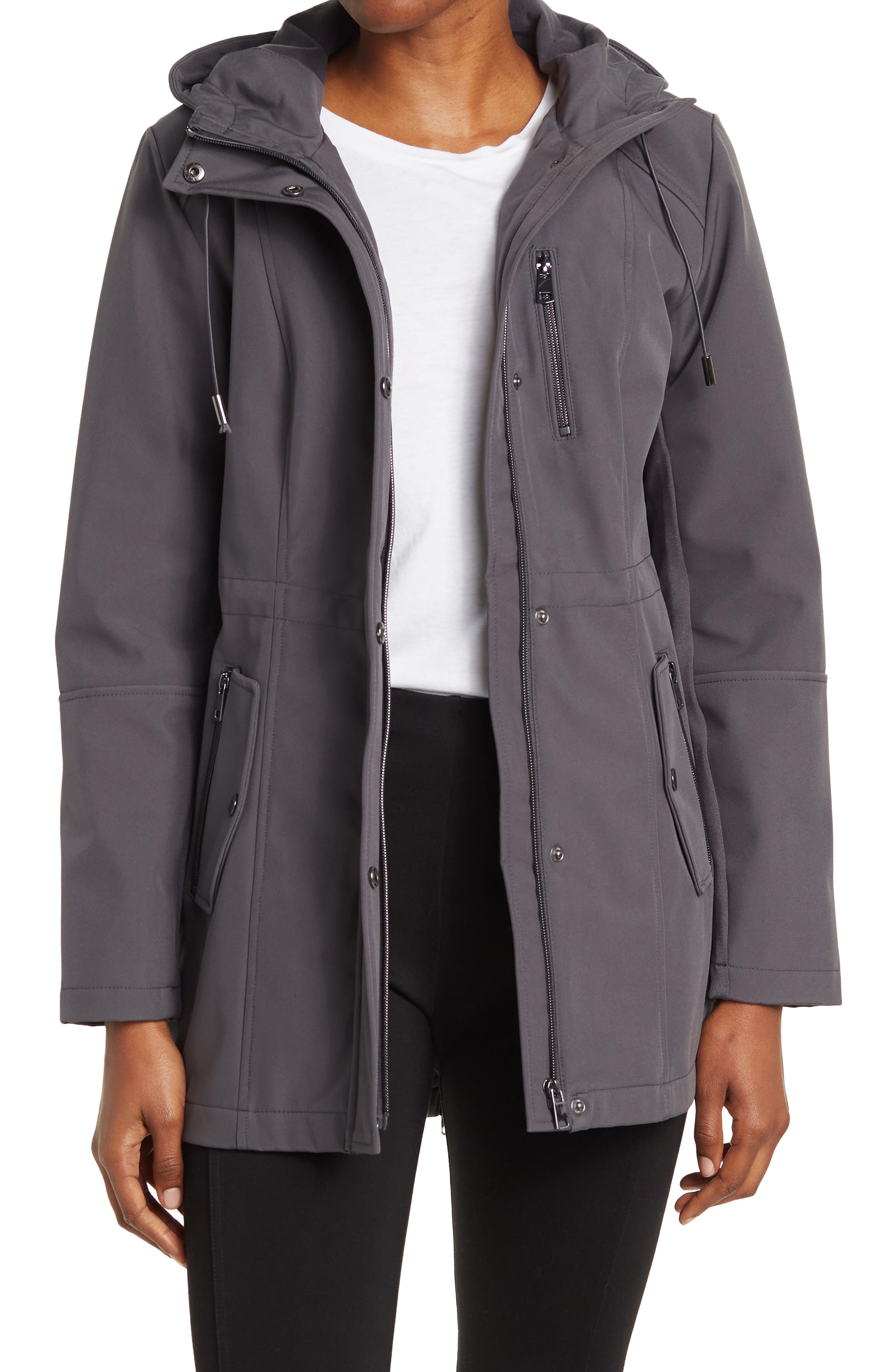 Water-Resistant Hooded Softshell Jacket Sebby