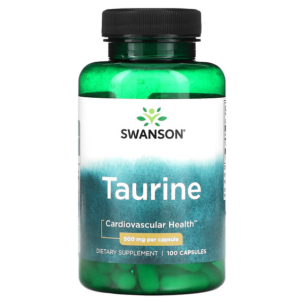 Taurine, 500 mg, 100 Capsules Swanson