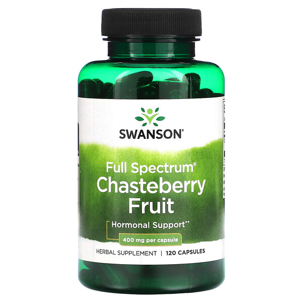Full Spectrum Chasteberry Fruit, 400 mg, 120 Capsules Swanson