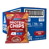 Протеиновые чипсы Chiptole BBQ -- 8 пакетов Atkins