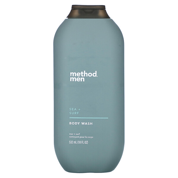 Men, Body Wash, Sea + Surf, 18 fl oz (532 ml) Method