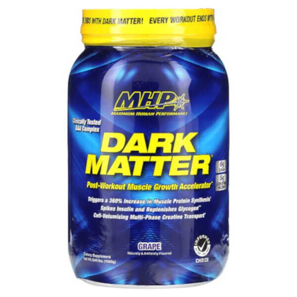 DARK MATTER, Post-Workout Muscle Growth Accelerator, Grape, 3.44 lbs (1,560 g) MHP