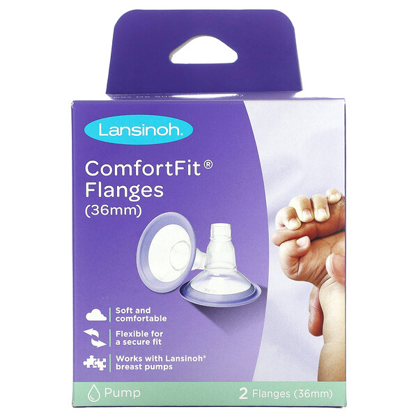 ComfortFit Flanges, 36 mm, 2 Flanges Lansinoh