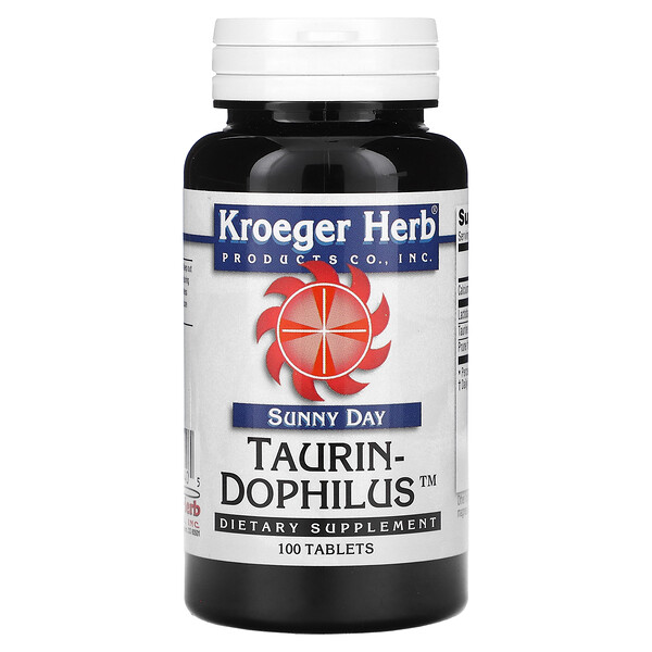 Sunny Day, Taurin-Dophilus, 100 Tablets Kroeger Herb Co