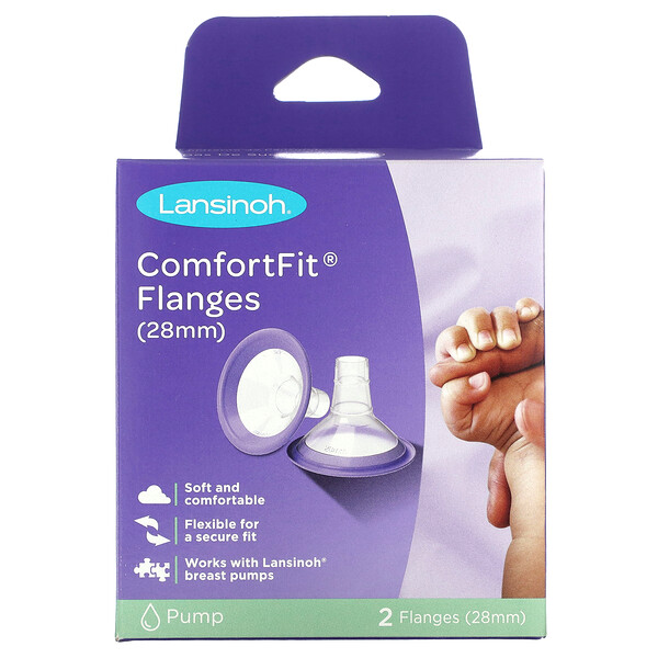 ComfortFit Flanges , 2 Flanges, 28 mm Each Lansinoh